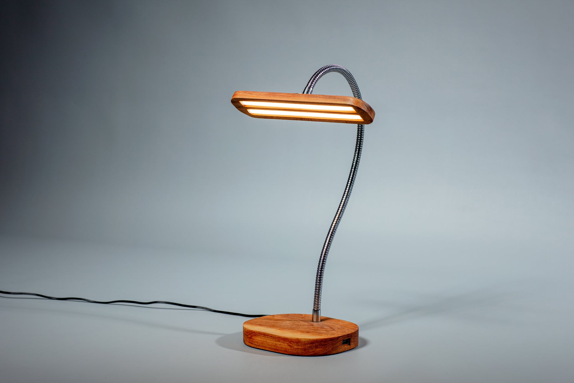 Wooden Desk LED Lamp - Flexible Gooseneck Study Table Lamp – JTNLAB